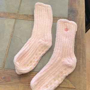 Cozy pink slipper socks- new